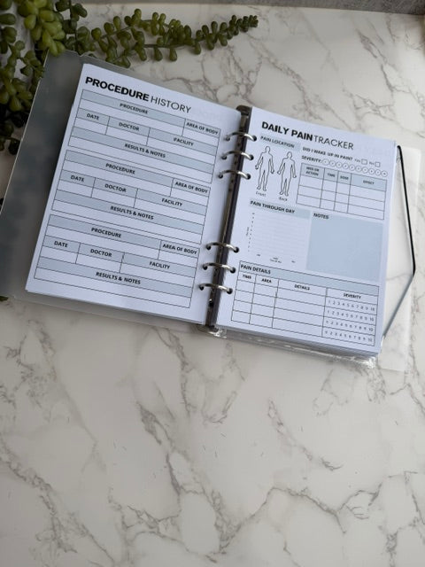 REFILLS - Medical & Chronic Illness Tracker Binder (A5)