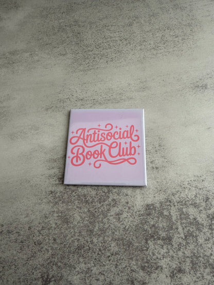 Antisocial book club magnet