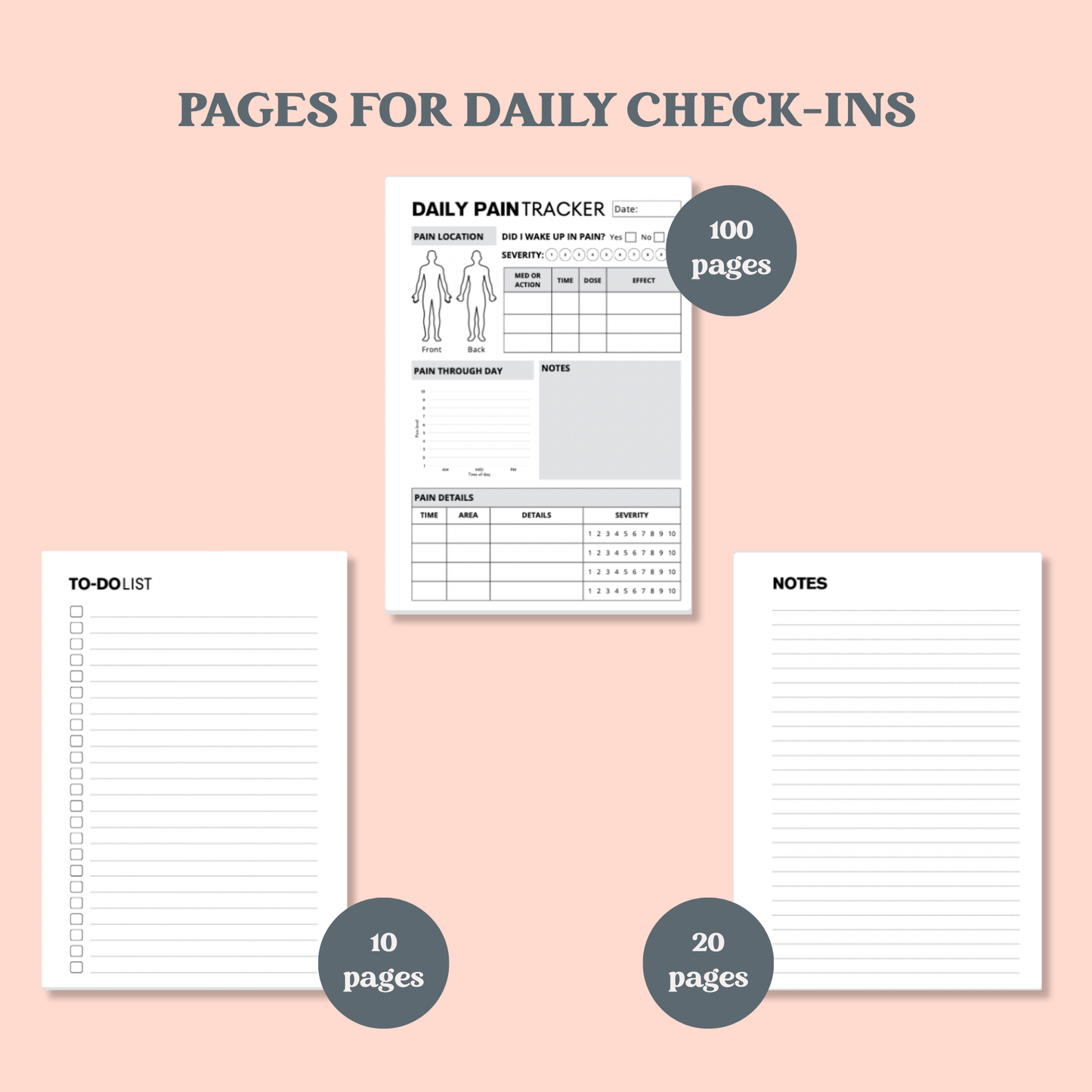 REFILLS - Medical & Chronic Illness Tracker Binder (A5)