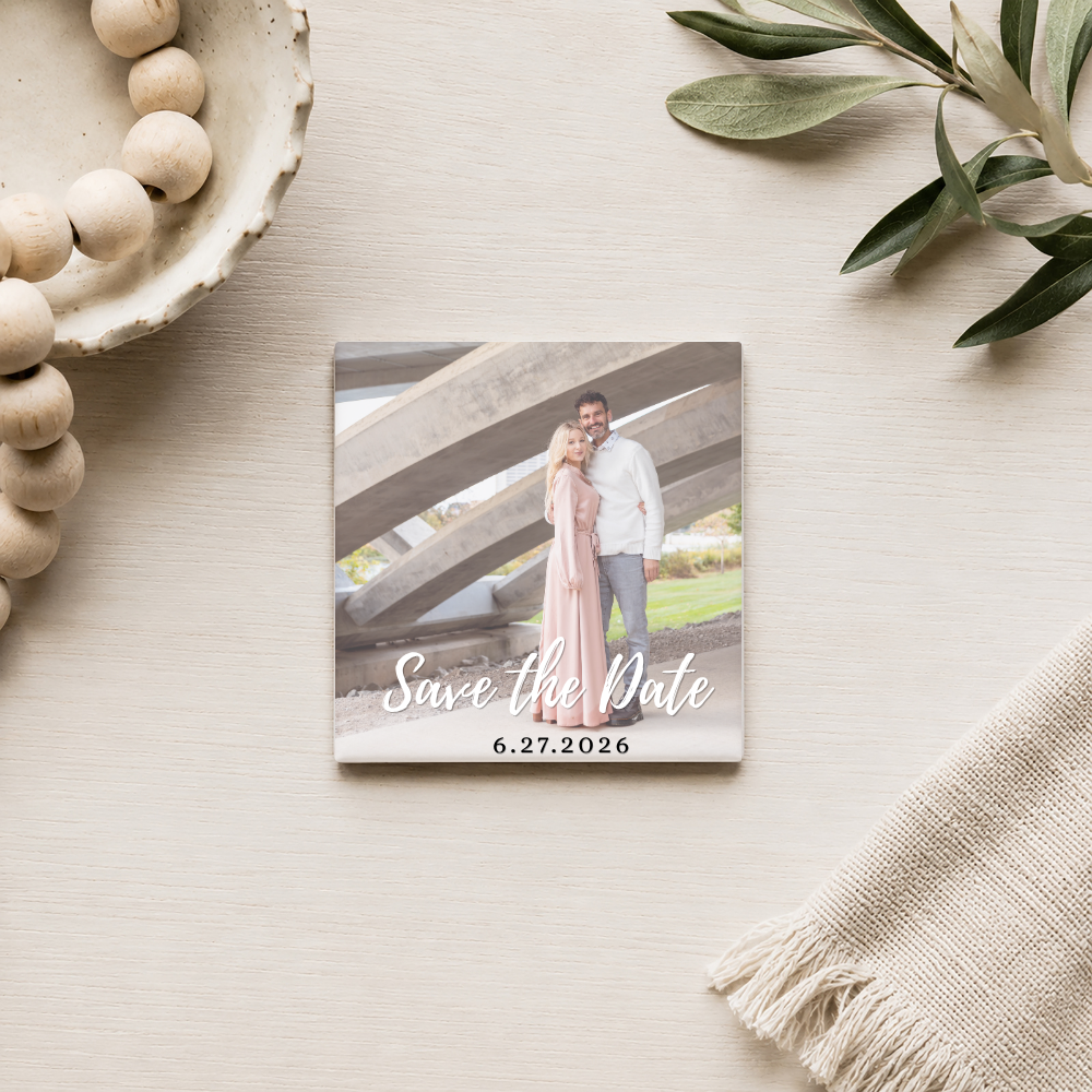 Save the Date Custom Photo Magnets 2.5" - personalized, custom, wedding, invite, favor, engagement, engagement announcement, keepsake