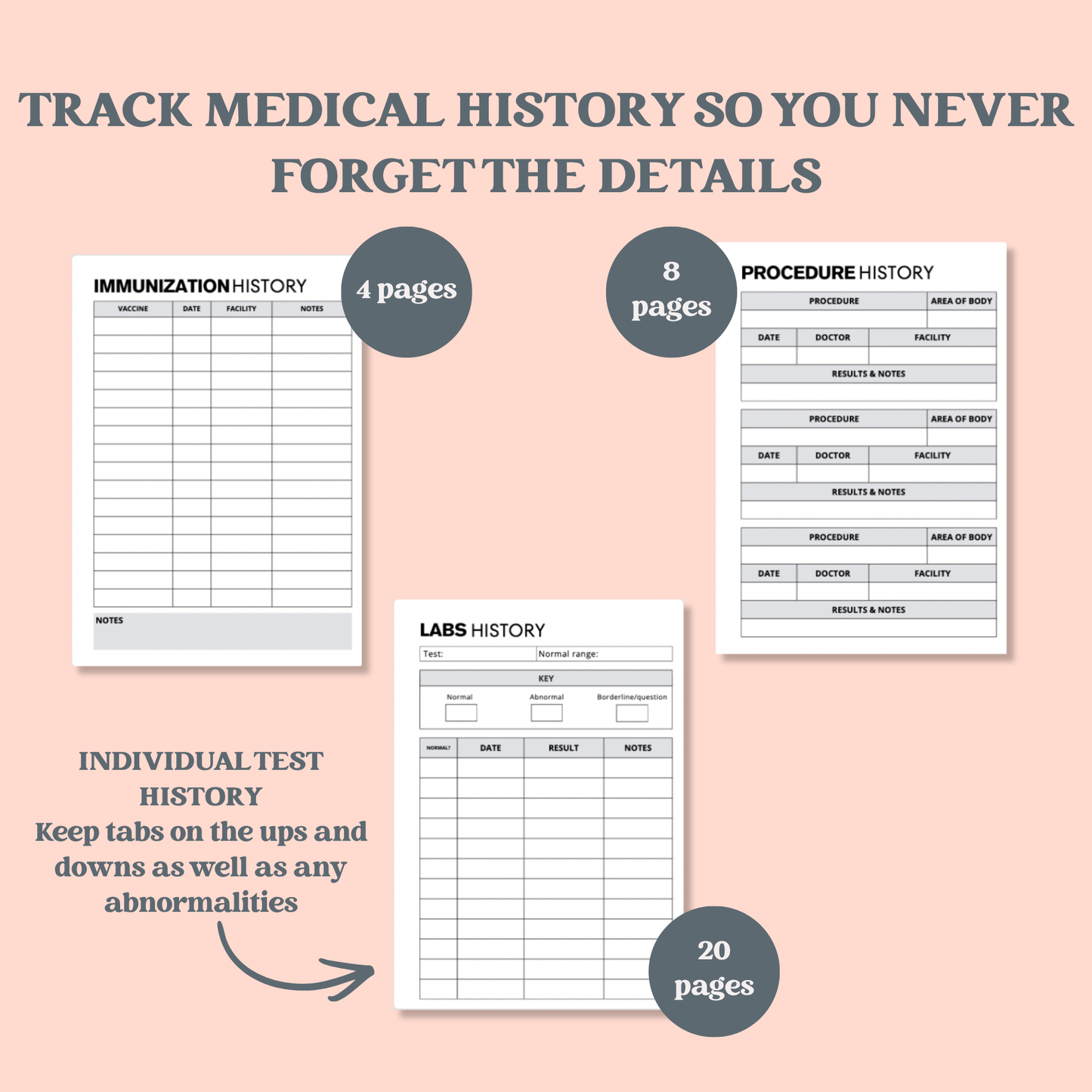 REFILLS - Medical & Chronic Illness Tracker Binder (A5)