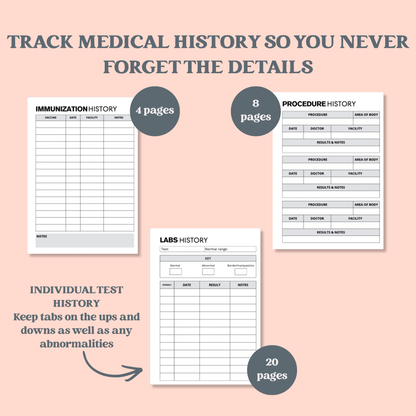 REFILLS - Medical & Chronic Illness Tracker Binder (A5)