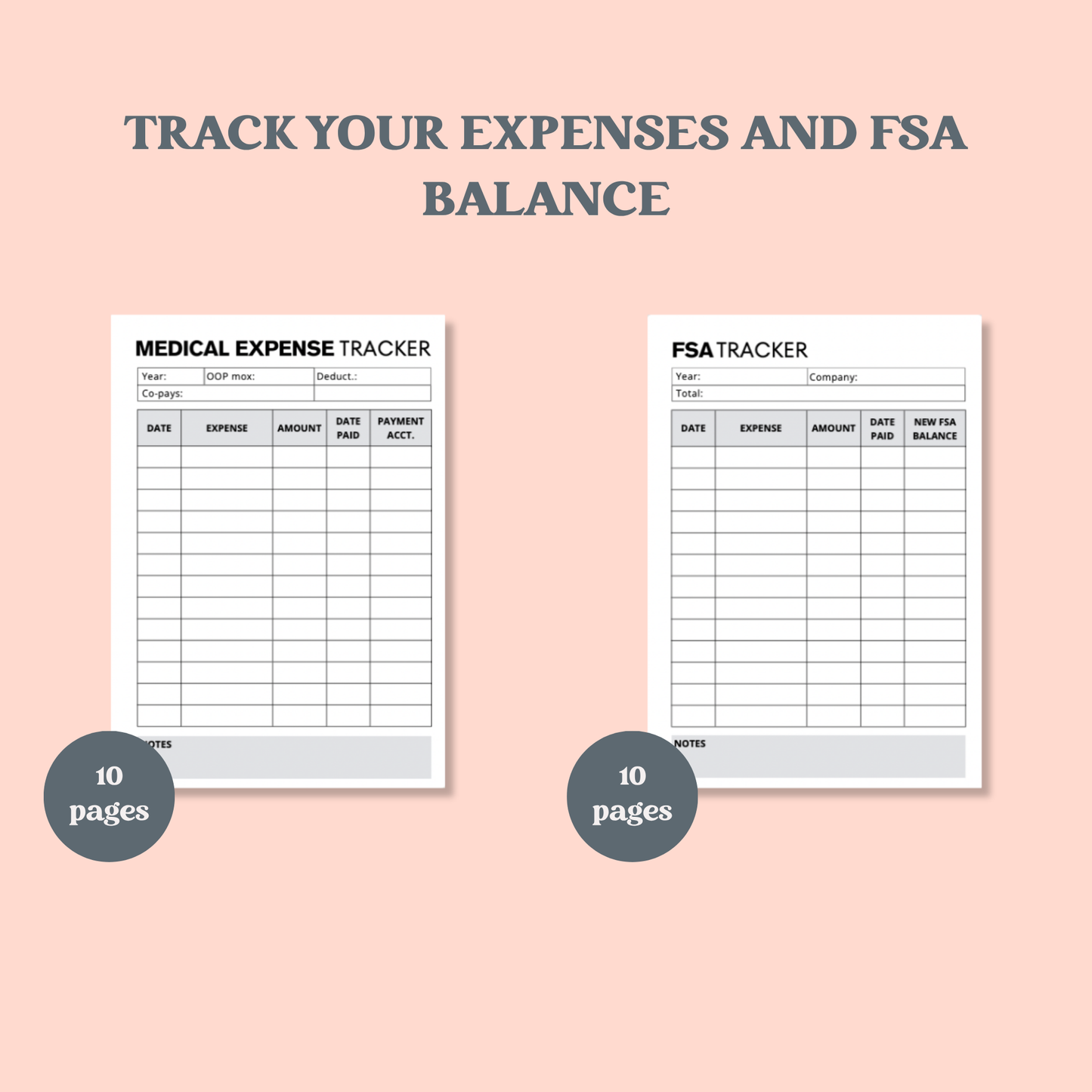REFILLS - Medical & Chronic Illness Tracker Binder (A5)