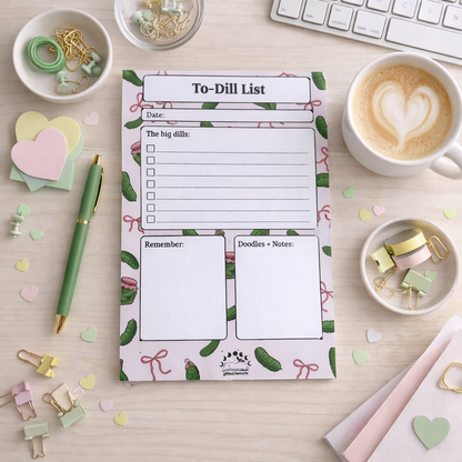 To Dill List Notepad (A5) – A cute, punny daily planner for chaotic brains