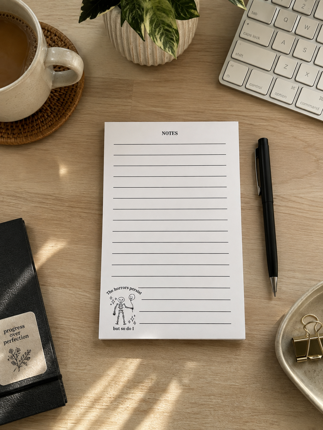 The Horrors Persist but So Do I Halloween Notepad