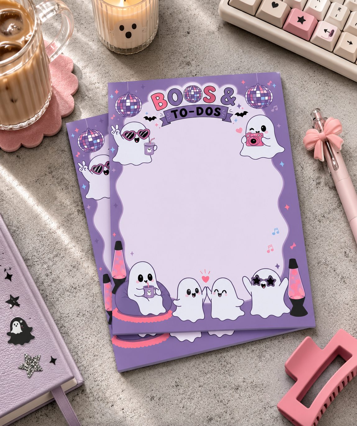 Boos & To-Dos Disco Ghosty Halloween Notepad