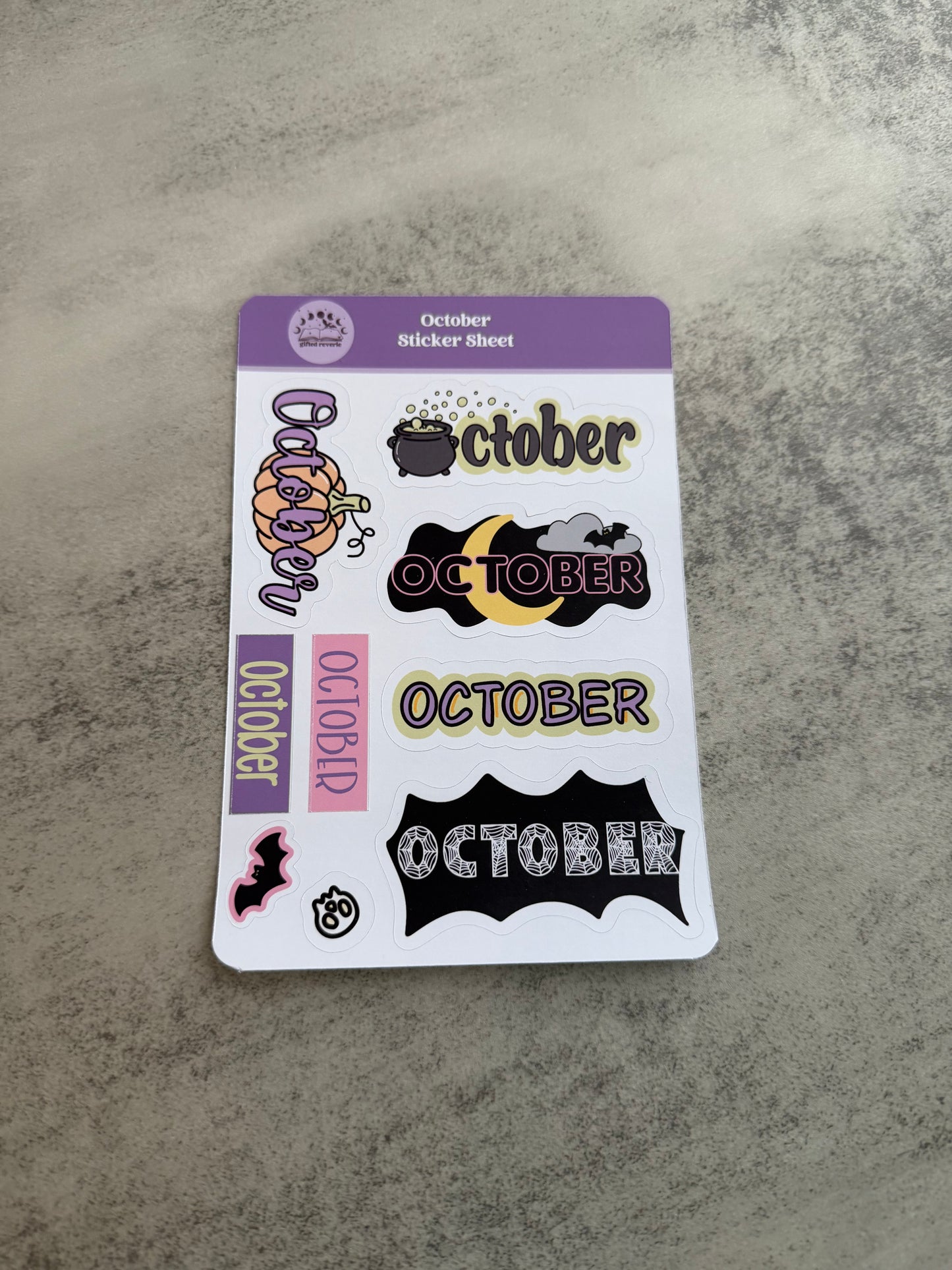 Halloween / October journal sticker sheets