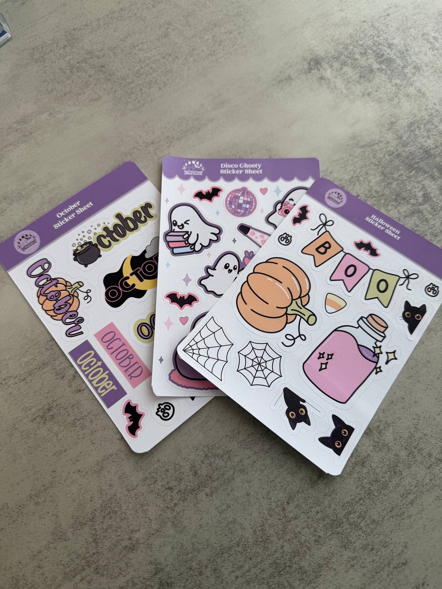 Halloween / October journal sticker sheets