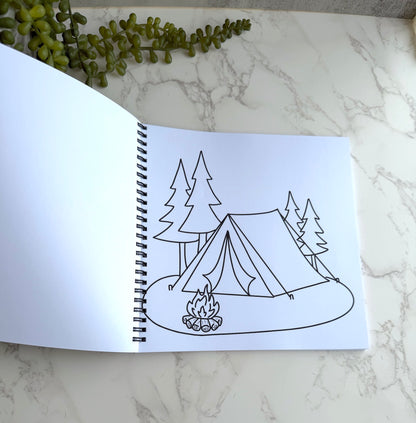 Spiral-Bound Sweet Summer Vibes Coloring Book: Cozy and Bold for relaxation