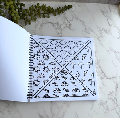 Spiral-Bound Sweet Summer Vibes Coloring Book: Cozy and Bold for relaxation