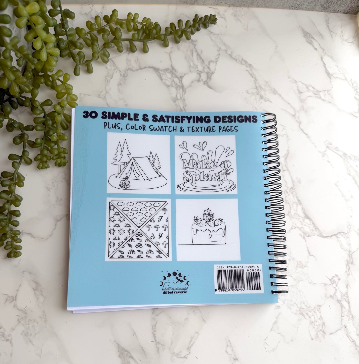 Spiral-Bound Sweet Summer Vibes Coloring Book: Cozy and Bold for relaxation