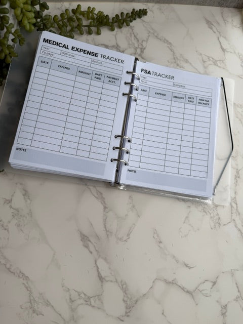 REFILLS - Medical & Chronic Illness Tracker Binder (A5)