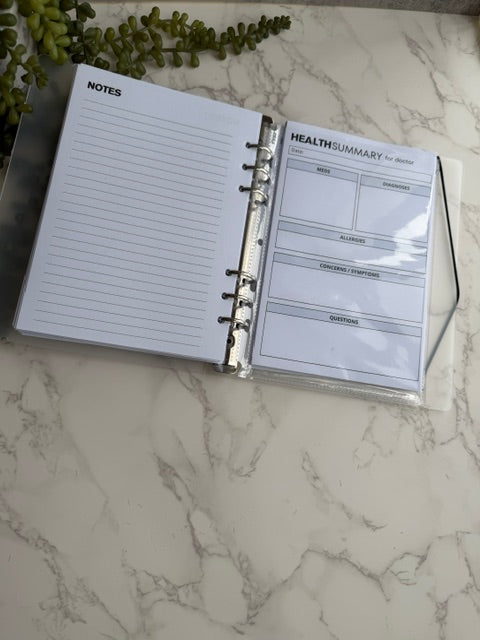 REFILLS - Medical & Chronic Illness Tracker Binder (A5)