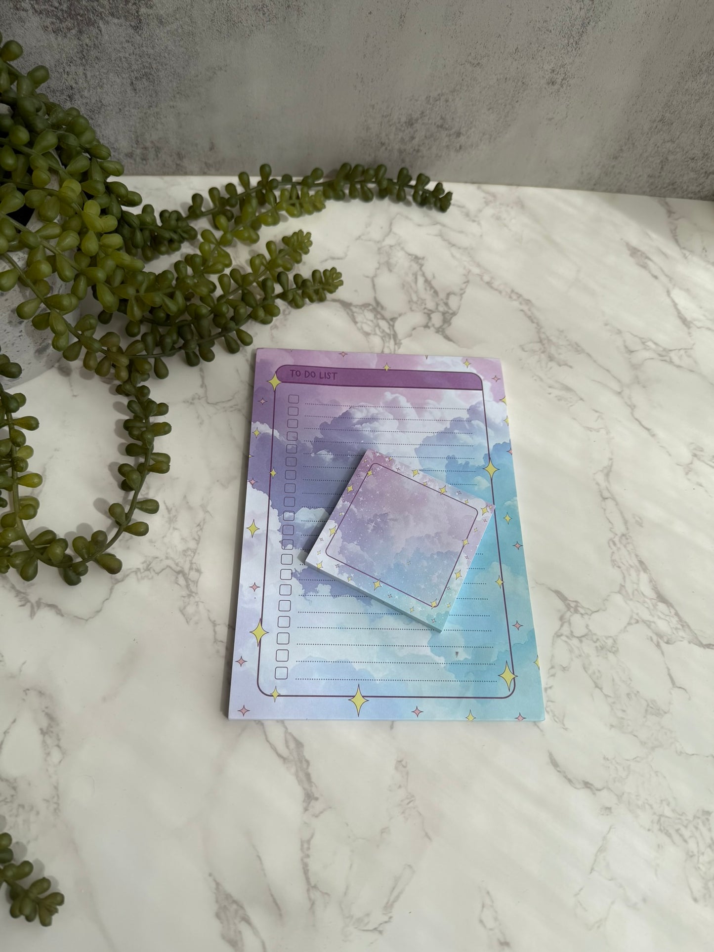Starry Cloud To-Do List Notepad (A5) – Aesthetic, dreamy, fantasy-inspired daily checklist