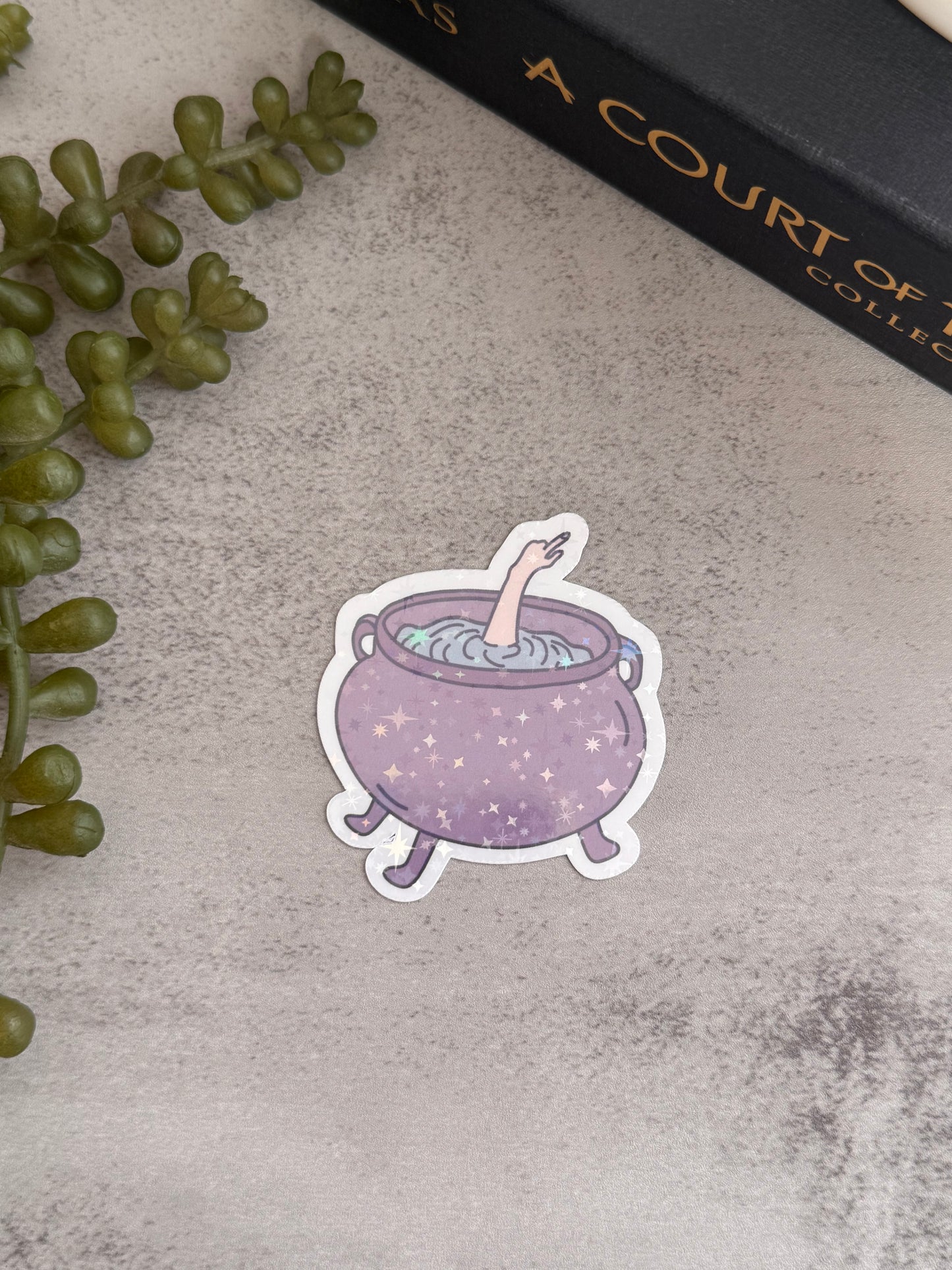 ACOTAR-inspired Nesta cauldron sticker