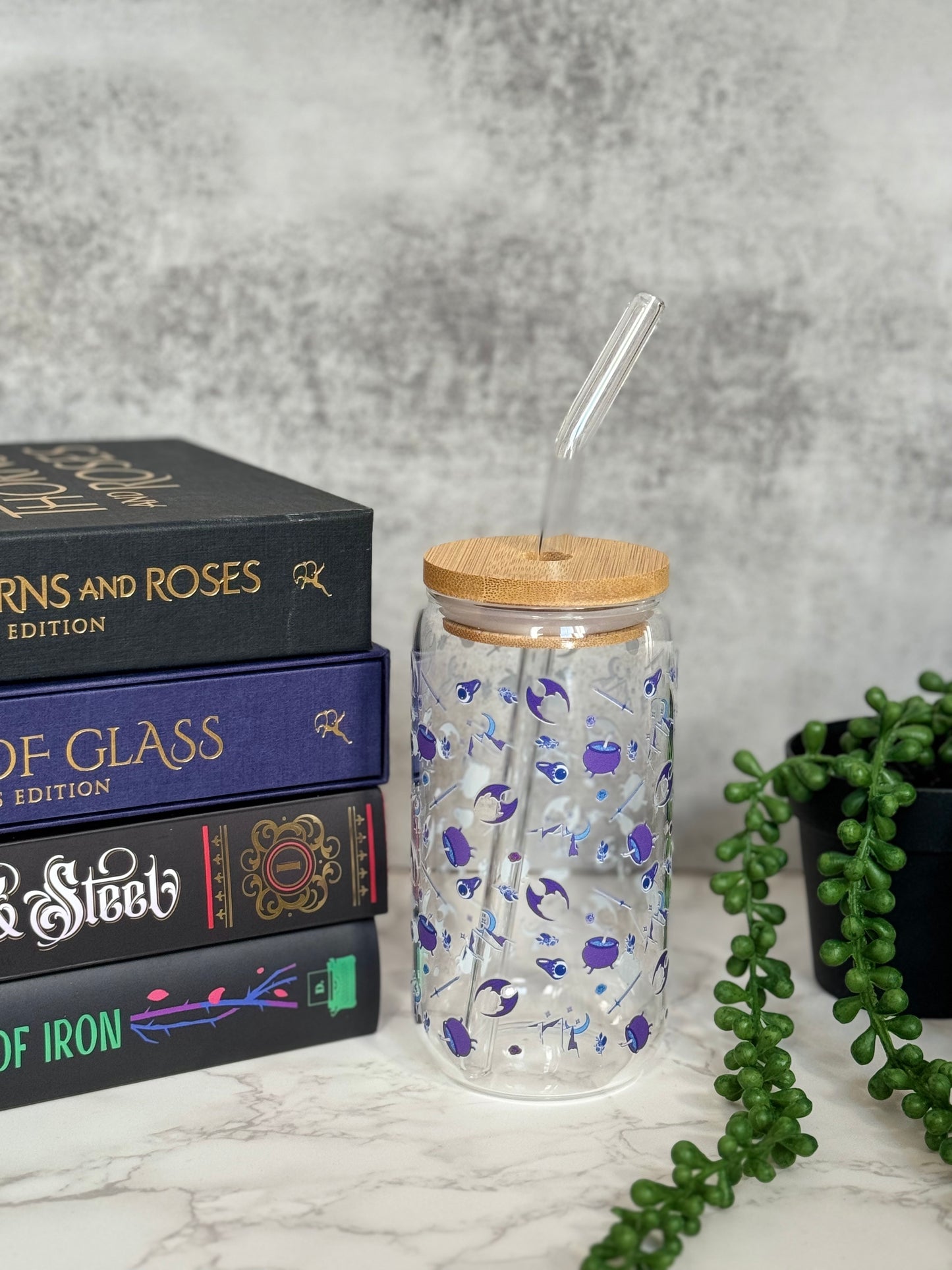 16 oz. ACOTAR-inspired glass