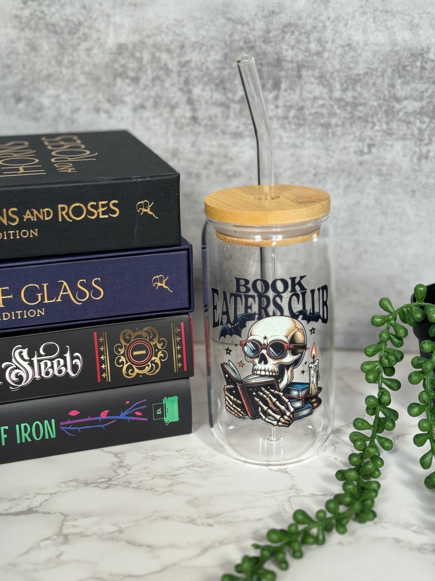 16 oz. Book Eaters Club Glass