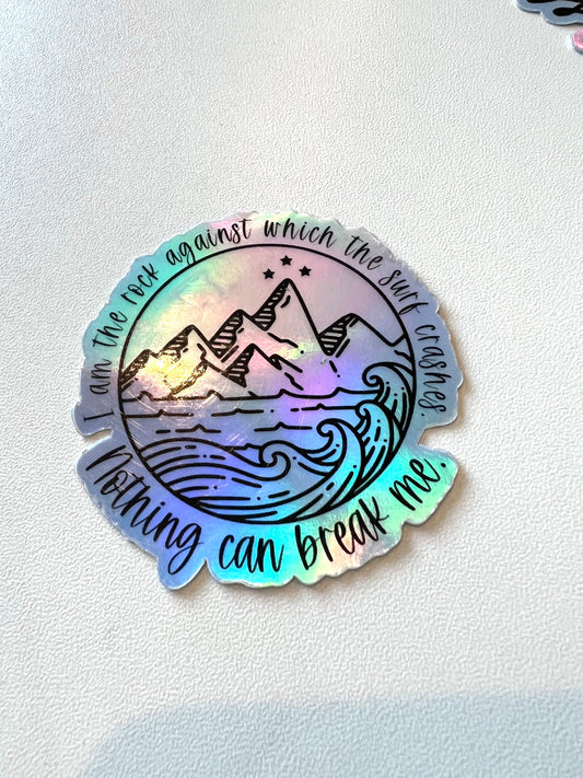 ACOTAR-inspired Valkyrie sticker | holographic, quote, Gwen, nests, bookish, Sarah maas, fantasy, tog, nothing can break me