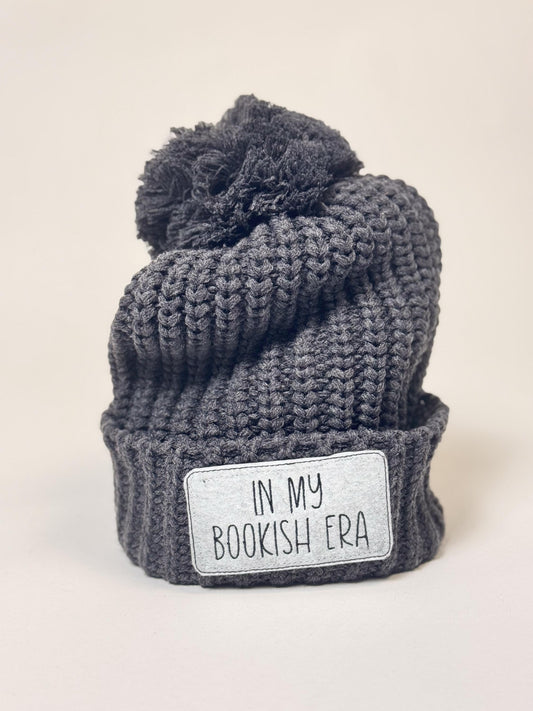 In My Bookish Era Chunky-Knit Pom Beanie | booktok, bookish, book gift, gift for reader, reader, romantasy, acotar, hat, reader gift