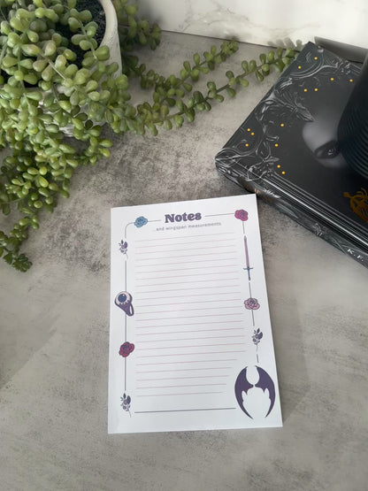 ACOTAR-inspired notepad - Wingspan