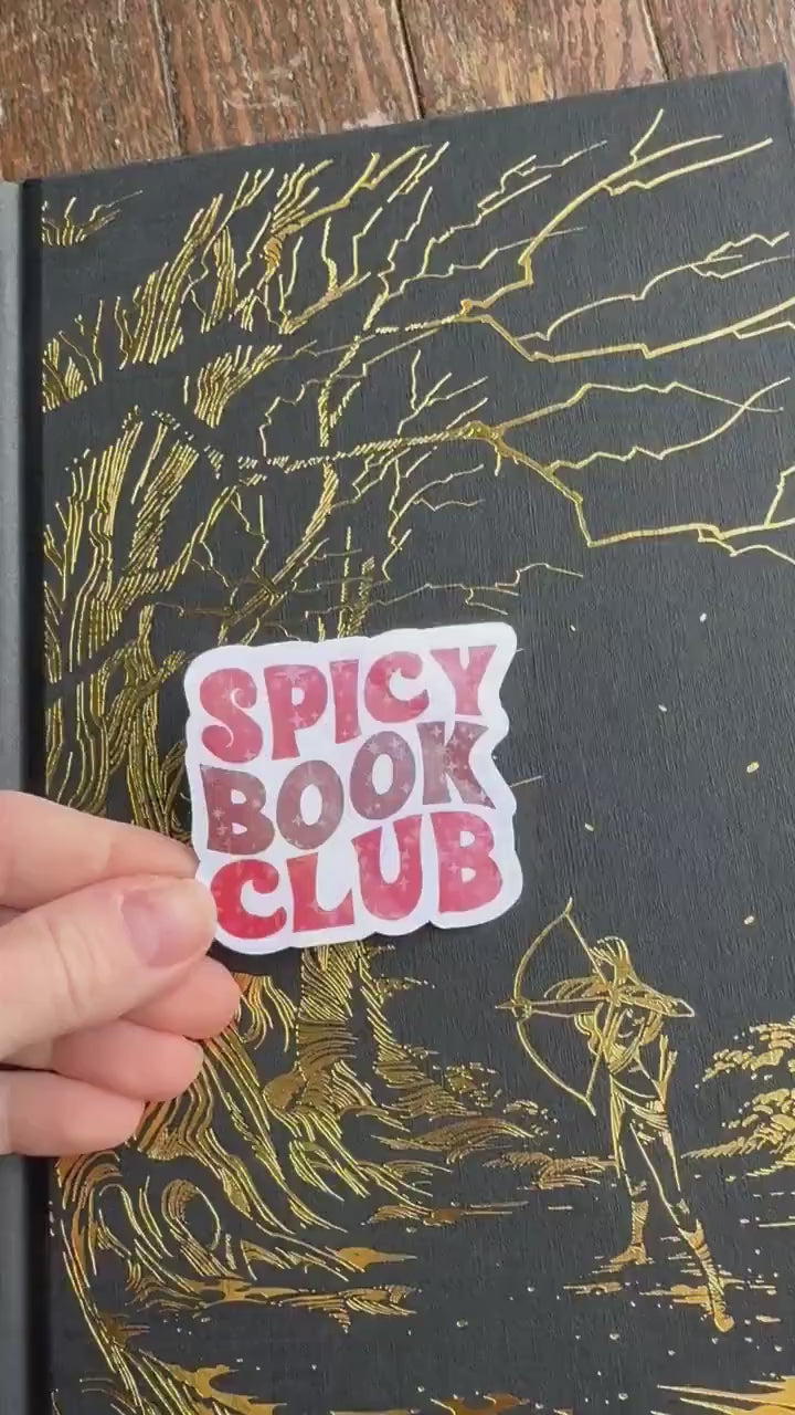 Spicy Book Club sticker | bookish, FBAA, ACOTAR, booktok, book gift, book girl, reader, fantasy, romantasy, kindle sticker, fourth wing, fae