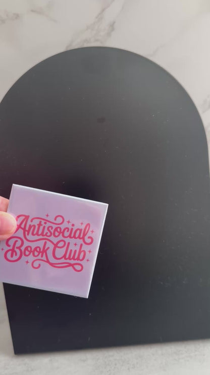 Antisocial book club magnet