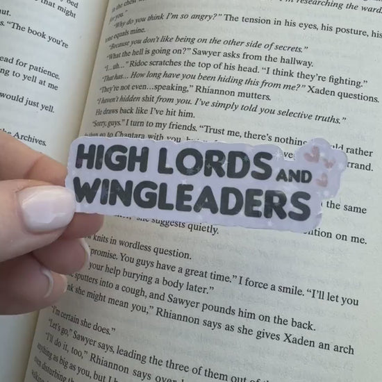 Fourth Wing/ACOTAR-inspired sticker |holographic, glitter, quote, bookish, wing leader, fantasy, xaden, rhysand, rhys, iron flame, high lord