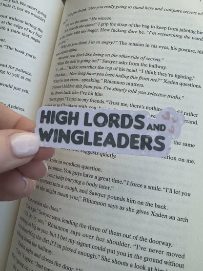 Fourth Wing/ACOTAR-inspired sticker |holographic, glitter, quote, bookish, wing leader, fantasy, xaden, rhysand, rhys, iron flame, high lord