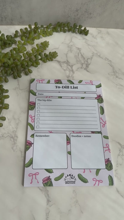To Dill List Notepad (A5) – A cute, punny daily planner for chaotic brains