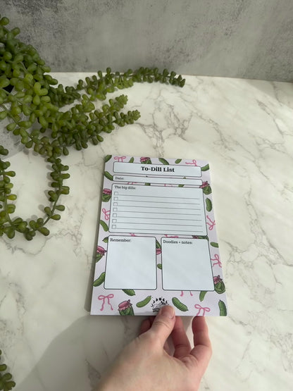 To Dill List Notepad (A5) – A cute, punny daily planner for chaotic brains
