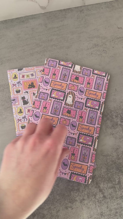 Bookish Halloween pocket notebook journal/ Travelers Notebook Insert