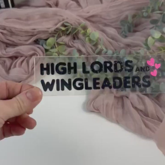 High lords & wingleaders acrylic bookmark | book mark, bookish, gift, fourth wing, ACOTAR, romantasy, booktok, reader gift, book gift