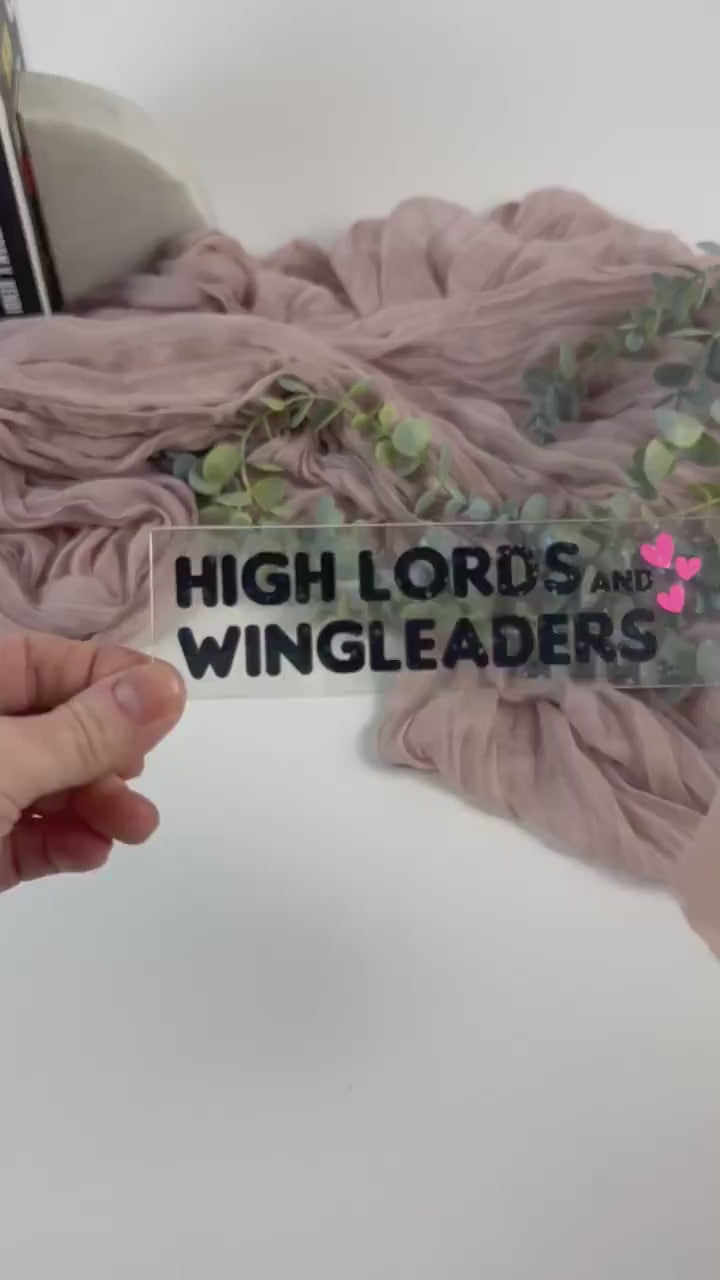 High lords & wingleaders acrylic bookmark | book mark, bookish, gift, fourth wing, ACOTAR, romantasy, booktok, reader gift, book gift