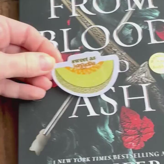 From Blood and Ash-inspired honeydew sticker | bookish, FBAA, casteel, cas, poppy, booktok, book gift, book girl, reader, flesh and fire